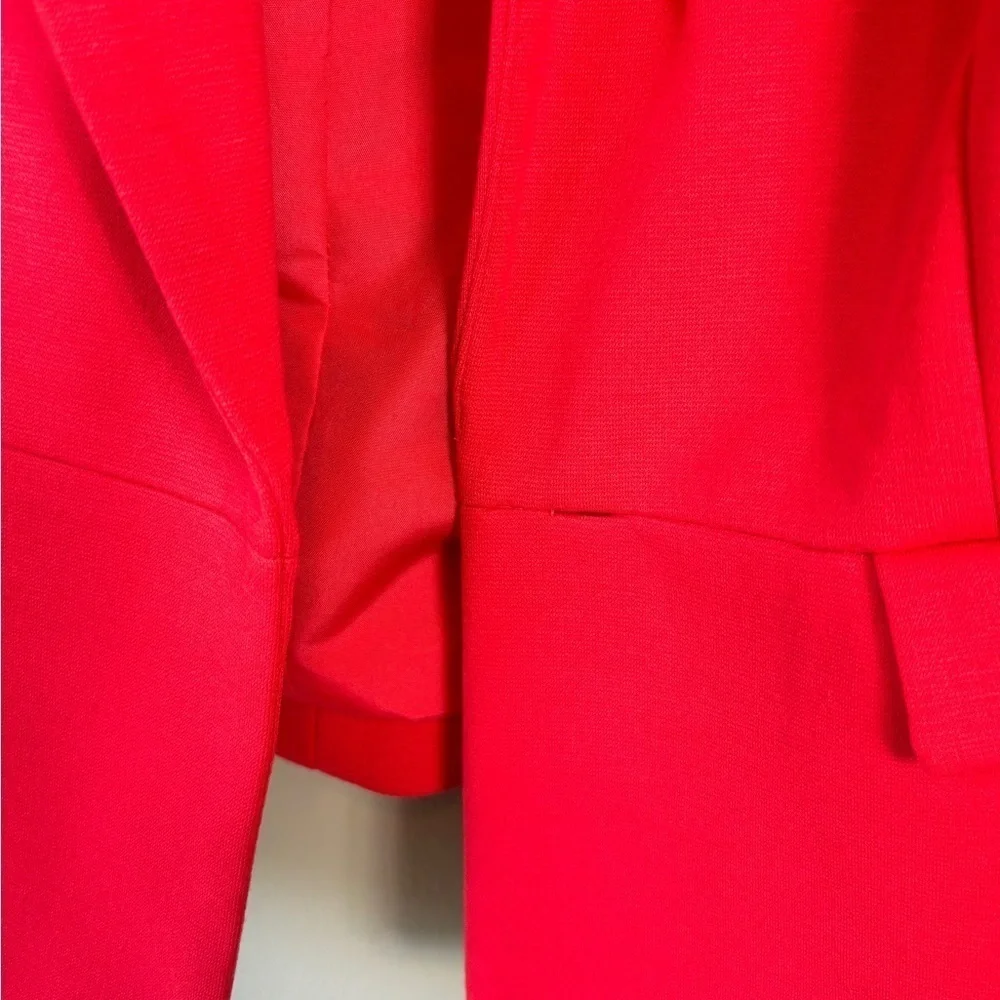 NEW Halogen Fitted Blazer Hidden Buttons Pink Hibiscus Polyester Women's Size 6 - Picture 9 of 16